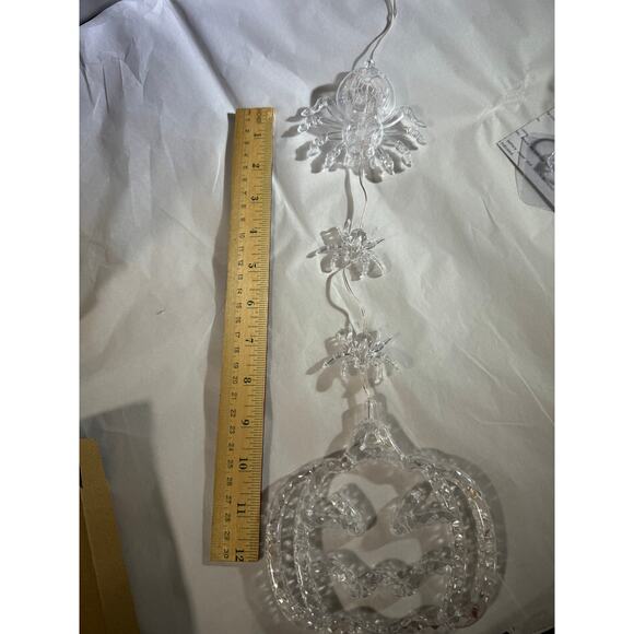 NWT Orange Pumpkin Spider Halloween String Lights Window Light Halloween Decor - Picture 5 of 12